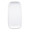 White with Silver Rim Flat Raised Edge Rectangular Disposable Plastic Plates - 10.6" x 5" (120 Plates)